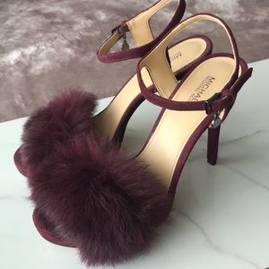 Michael Kors Faye Rabbit fur pumps size 7